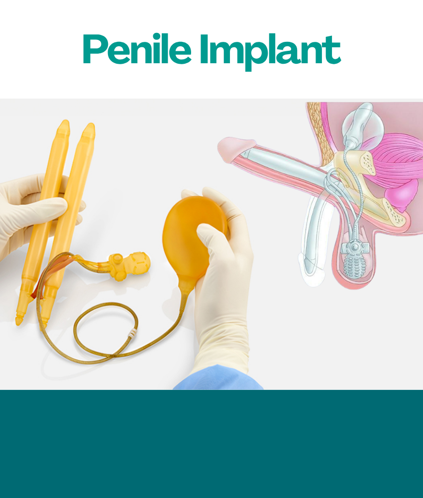Dr. Srikanth Munna performing a penile implant procedure in a sterile surgical setup