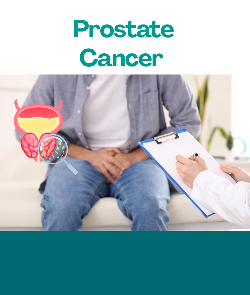 Dr. Srikanth Munna evaluating a patient for prostate cancer treatment at his clinic
